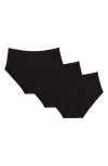 Memoi Stretch Modal 3-pack Briefs In Black