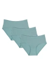 Memoi Stretch Modal 3-pack Briefs In Green