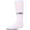 Memoi Kids'  Stretch Multi Stripe M Graphic Knee Sock In White