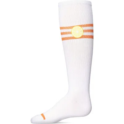 Memoi Kids'  Summer Sweets Varsity Knee High Sock In White