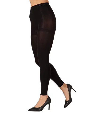 Memoi Super Matte 100 Denier Opaque Footless Tights In Black