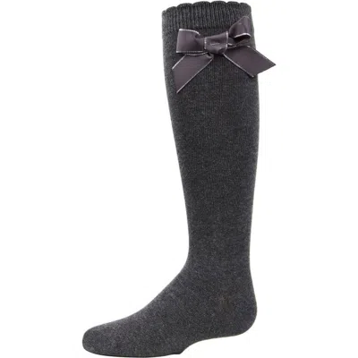 Memoi Kids'  Sweet Bow Knee High Socks In Black