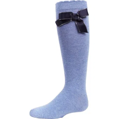 Memoi Kids'  Sweet Bow Knee High Socks In Blue