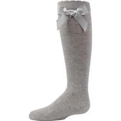 Memoi Kids'  Sweet Bow Knee High Socks In Gray