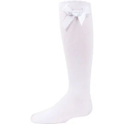 Memoi Kids'  Sweet Bow Knee High Socks In White