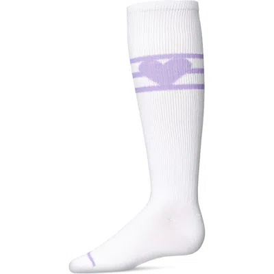 Memoi Kids'  Sweetheart Pastel Knee High Socks In White