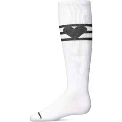 Memoi Kids'  Sweetheart Pastel Knee High Socks In White