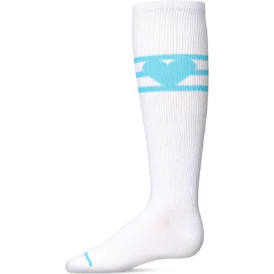 Memoi Kids'  Sweetheart Pastel Knee High Socks In White