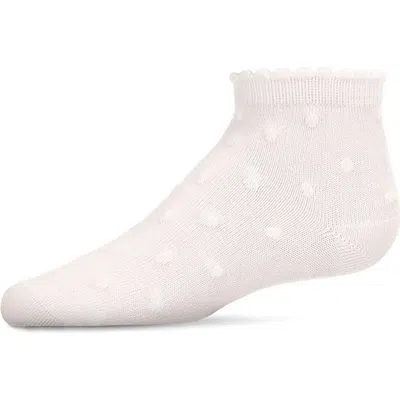 Memoi Babies'  Swiss Dot Anklet Socks In Gray