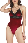 Memoi Sylvie Velvet Teddy In Red