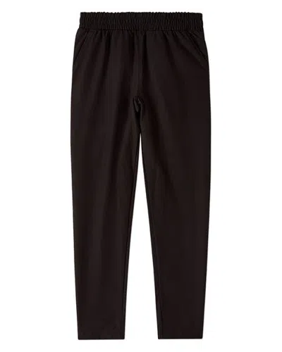 Memoi Tapered Pull-on Pants With Elastic Waist And Side Pockets (little Kid & Big Kid) In Black