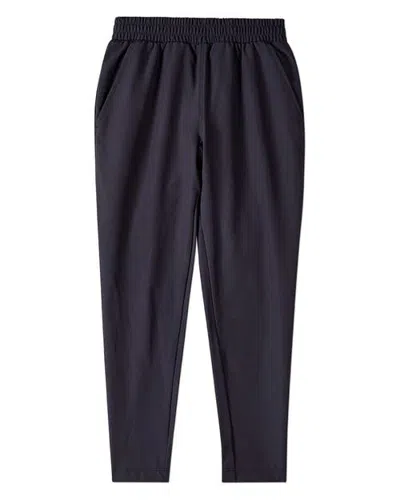 Memoi Tapered Pull-on Pants With Elastic Waist And Side Pockets (little Kid & Big Kid) In Midnight Navy