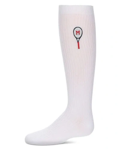 Memoi Kids'  Tennis M  Knee High Socks In White