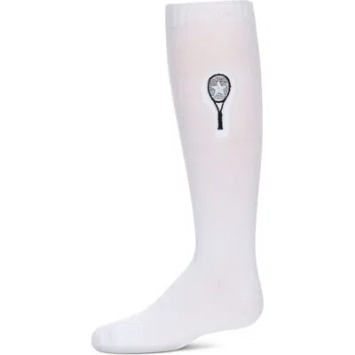 Memoi Kids'  Tennis Star Knee High Socks In White