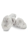 Memoi The Josephine Faux Fur Scuff Slipper In Gray