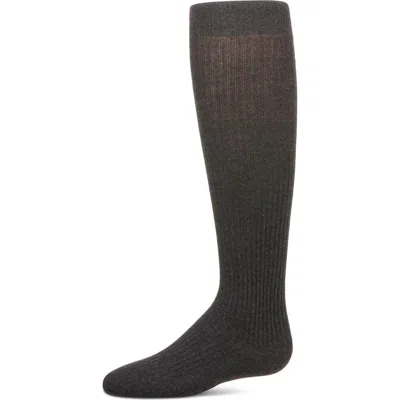 Memoi Kids'  Thin Ribbed Girls Cotton Blend Knee High Sock In Gray