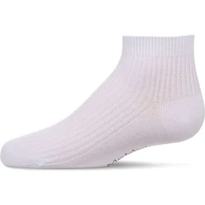 Memoi Thin Ribbed Kids Anklet Sock In Pink