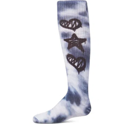 Memoi Kids'  Tie Dye Graffiti Shapes Knee High Socks In Multi
