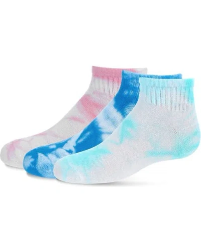 Memoi Kids'  Tie Dye Mid-cut Socks 3-pack In Multi