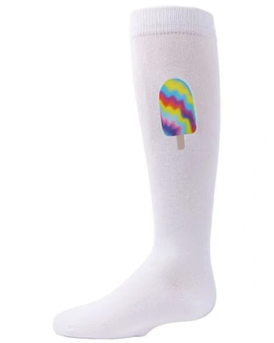 Memoi Babies'  Tie-dye Popsicle Knee-high Socks In White