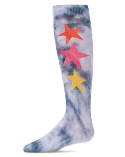 Memoi Kids'  Tie Dye Star Knee High Sock In Multi