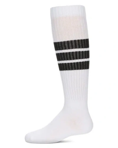 Memoi Kids'  Triple Stripe Knee High Socks In Orange