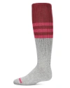 Memoi Kids'  Two-tone Stripe Knee-high Socks In Gray