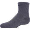 Memoi Unisex Basics Kids Cotton Blend Ankle Socks In Gray