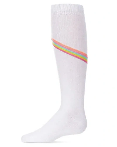 Memoi Kids'  V Stripe Lurex Knee High Socks In Multi