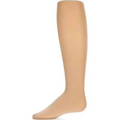 Memoi Kids'  Velvet Touch Opaque Tights In Brown