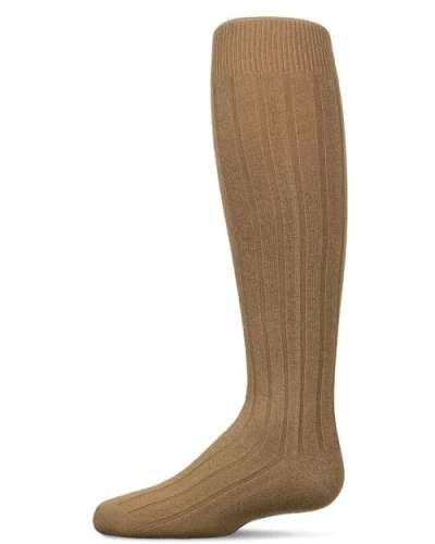 Memoi Kids'  Wide Ribbed Uniform Knee Socks In Brown