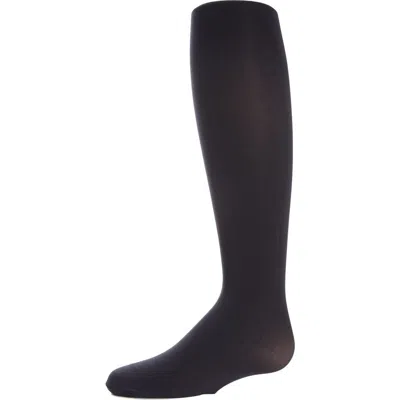 Memoi Babies'  Winter Opaque Nylon Tights In Black