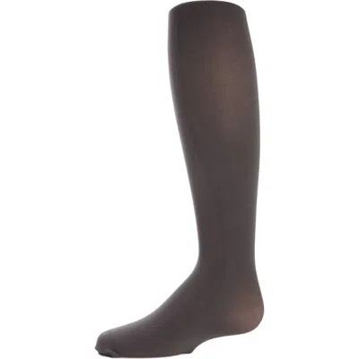 Memoi Babies'  Winter Opaque Nylon Tights In Brown