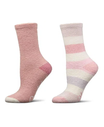 Memoi Women's 2 Pair Pack Aloe Infused Non-skid Spa Socks Bws1000