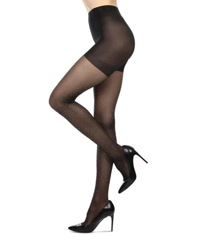 MEMOI WOMEN'S ALL OVER RHINESTONE NYLON SHEER TIGHTS MTS08471