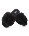 Memoi Women's Bette Plush Slipper In Black