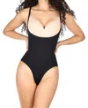 Memoi Women's Braless Sculpted Shapewear Bodysuit With Brief In Black