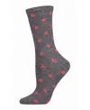 Memoi Women's Cashmere Blend Crew Socks In Gray Stars