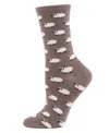 Memoi Women's Cashmere Blend Crew Socks In Hemp Sheep