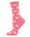 Memoi Women's Cashmere Blend Crew Socks In Pink Swan