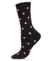 Memoi Women's Cashmere Blend Crew Socks In Polka Dot