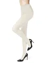 Memoi Angora Blend Tights In Winter White