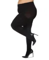 Memoi Women's Firmfit Opaque 90 Denier Control Top Tights Mm-2892 In Black