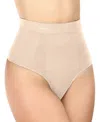 Memoi Women's High-waist Sculpting Thong Shapewear In Nude