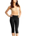 Memoi Plus Size High-waisted Shaping Capri Shapewear In Black
