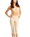 Memoi Plus Size High-waisted Shaping Capri Shapewear In Nude