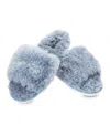 Memoi Women's Jacqueline Plush Slippers In Denim