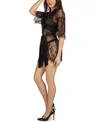 Memoi Women's Nathalie Sheer Lingerie Robe In Black