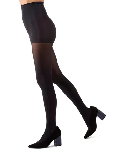Memoi Women's Perfectly Opaque Control Top Tights Mo-312 In Navy Blazer