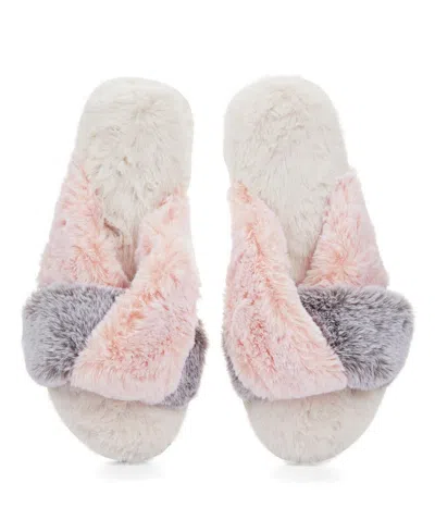 Memoi Women's Rita Plush Slippers In Ivory